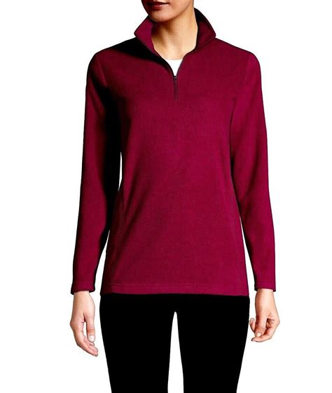 lands end women's quarter zip fleece|lands end women fleece tops.